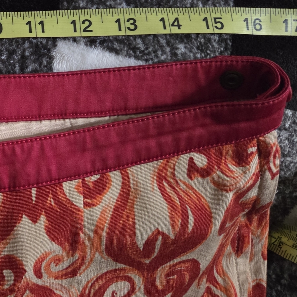 True Royal Ombre Brocade Pants Red Orange Flame Print Pants - Picture 4 of 13